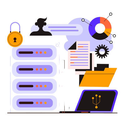 Database and network icons